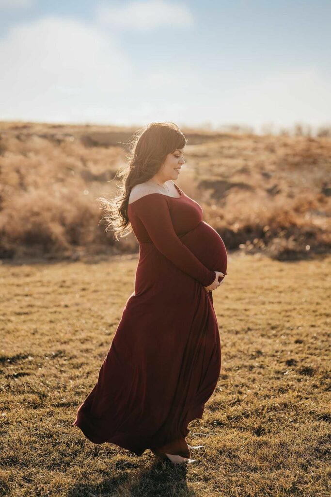 Maternity session at sunset in Western Howard County