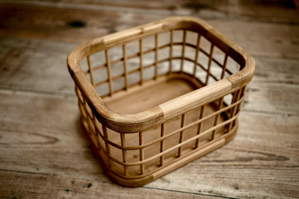 Basket used for newborn photography in Clarksville, MD