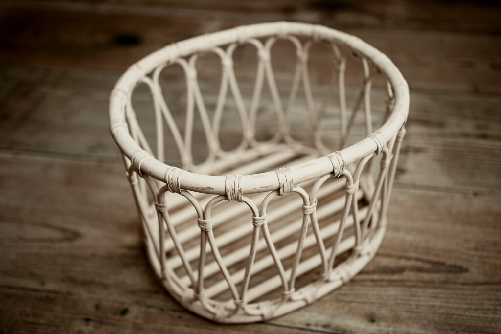 Basket used for newborn photography in Clarskville, MD
