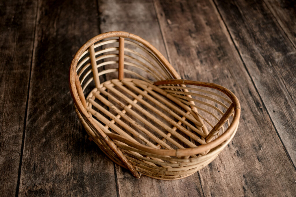 Basket designed as a newborn photography prop in Columbia, MD